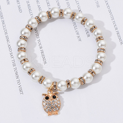 Alloy & Crystal Rhinestone  Charm Bracelets FS-WGAEA4B-01-1