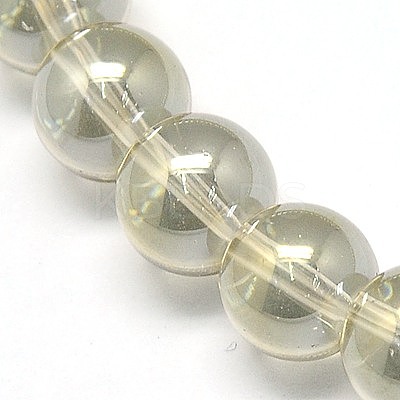 Electroplate Glass Beads Strands EGLA-J001-8mm-M-1