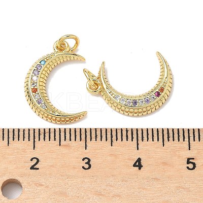 Brass Micro Pave Cubic Zirconia Pendants KK-Q068-48A-G-1