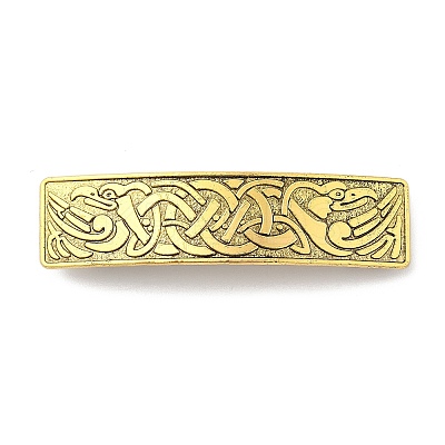 Viking Knot Alloy Retro Hair Barrettes AJEW-K048-03AG-1