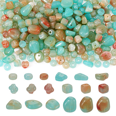 60G 6 Styles Transparent Acrylic Beads TACR-TA0001-63B-1