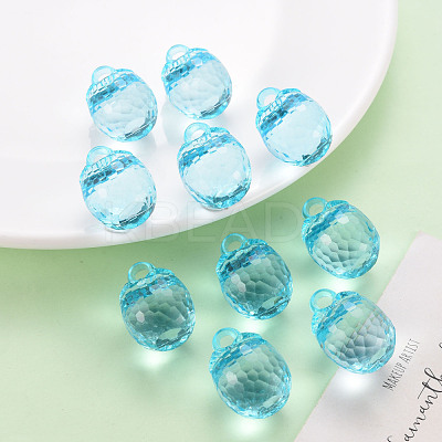 Autumn Theme Transparent Acrylic Pendants TACR-T024-04B-946-1
