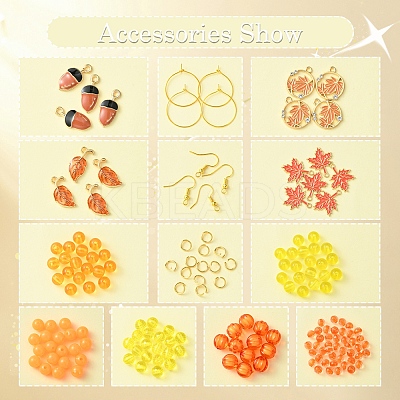 Acrylic Bead DIY Earring Making Kits DIY-FS0006-67C-1