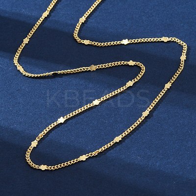 Brass Curb Chains Necklaces for Women NJEW-D302-09G-1