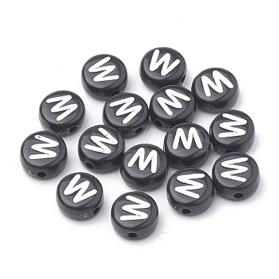 Opaque Acrylic Beads SACR-N002-02W-1