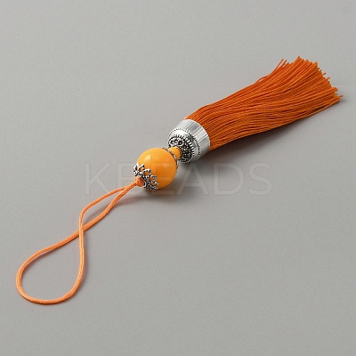 Polyester Tassel Big Pendants Decorations HJEW-TAC0019-01J-1