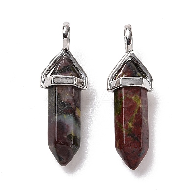 Natural Dragon Blood Pointed Pendants X-G-K329-48P-1