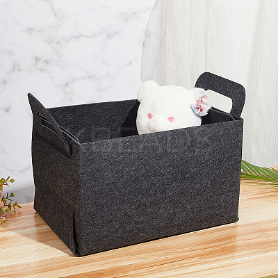 Foldable Felt Basket Storage Box AJEW-WH0347-17B-1