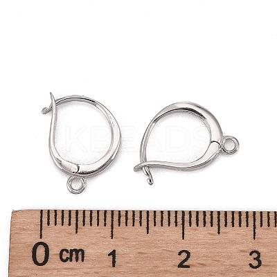 Anti-Tarnish Rhodium Plated 925 Sterling Silver Leverback Earring Findings X-STER-I017-087P-1