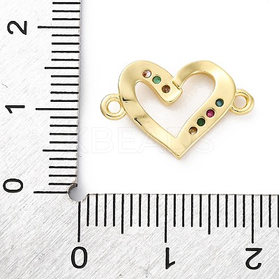 Brass Micro Pave Cubic Zirconia Connector Charms KK-S510-37G-02-1