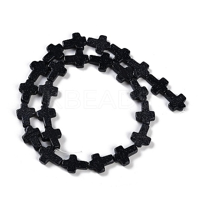Synthetic Blue Goldstone Beads Strands G-I369-A25-02-1
