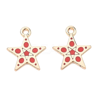 Alloy Enamel Pendants ENAM-G235-16G-05-1