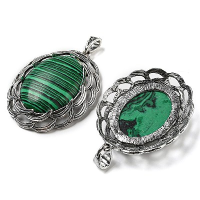 Synthetic Malachite Big Pendants G-C104-01B-AS-1