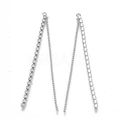 Brass Rhinestone Cup Chain Big Pendants KK-R129-06P-1