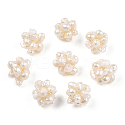 Round Natural Cultured Freshwater Pearl Beads PEAR-N020-10B-1
