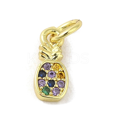 Brass Micro Pave Colorful Cubic Zirconia Charms KK-M283-17A-02-1