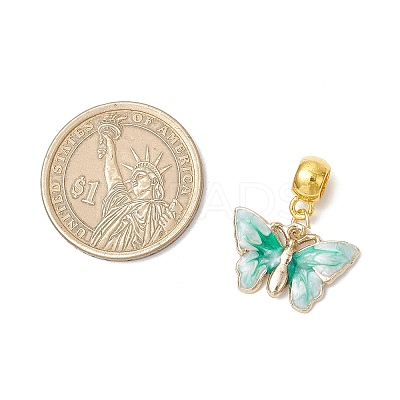Alloy Enamel Butterfly European Dangle Charms PALLOY-JF03877-1