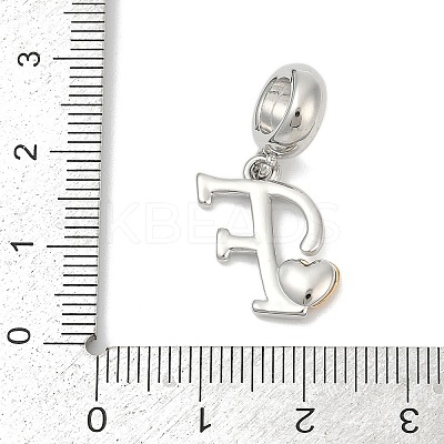 Brass European Dangle Charms LS-KK-Z097-01F-GP-1