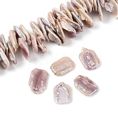 Natural Baroque Keshi Pearl Beads Strands PEAR-S022-06A-1