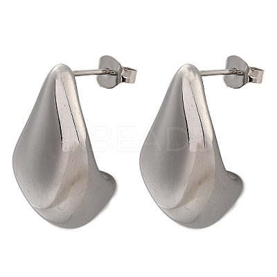 304 Stainless Steel Teardrop Stud Earrings for Women EJEW-S272-03P-1