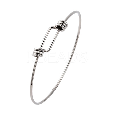 Tarnish Resistant Adjustable 304 Stainless Steel Expandable Bangle Making LS-STAS-D071-1