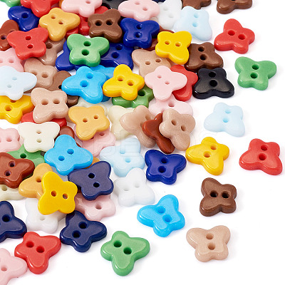 80Pcs 2-Hole Porcelain Buttons PORC-PJ0001-02D-1