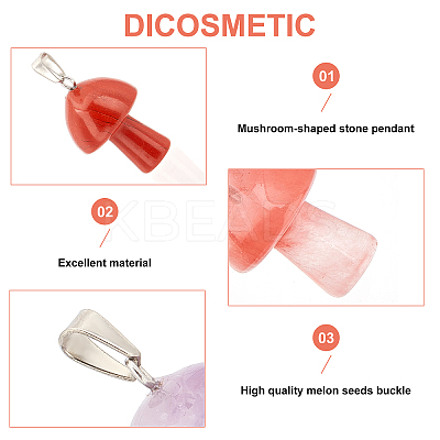 9Pcs 9 Style Natural & Synthetic Gemstone Pendants G-DC0001-01-1