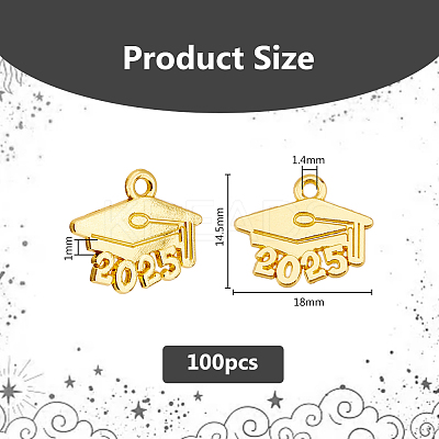 100Pcs Alloy Pendants FIND-DC0007-27G-1
