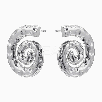 Brass Stud Earrings for Women EJEW-U015-13P-01-1