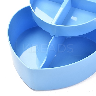 Heart Plastic Jewelry Boxes OBOX-F006-09C-1