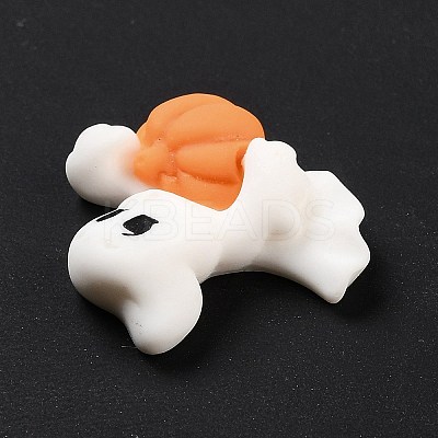 Ghost with Pumpkin Opaque Resin Cabochons LS-RESI-F031-09-1