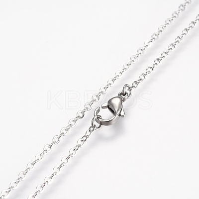 Brass Real Platinum Plated Cable Chains Pendant Necklaces NJEW-JN02259-05-1