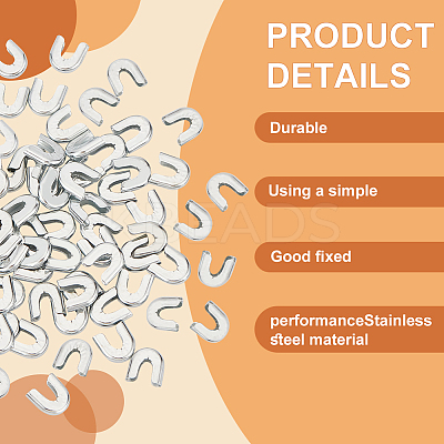 120Pcs Carbon Steel Fishbone Chain End Cap Cover FIND-BC0003-89-1