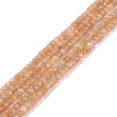 Natural Sunstone Beads Strands G-K315-A06-1
