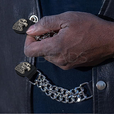 5Pcs Alloy & Imitation Leather Waistcoat Extension Chain FIND-FH0008-85A-1