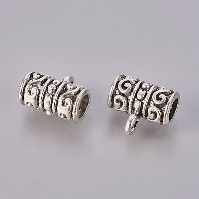 Antique Silver Tibetan Style Tube Tube Bails LS-LF10587Y-1