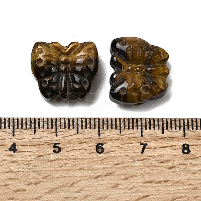 Natural Tiger Eye Carved Beads G-L636-B02-01-1