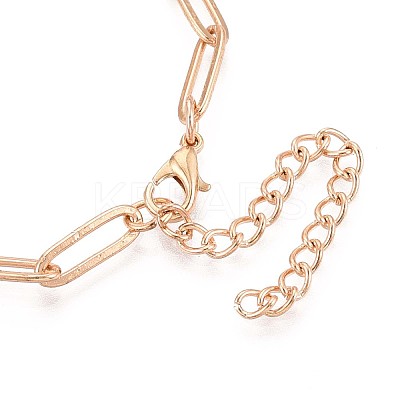 201 Stainless Steel Paperclip Chain Bracelets for Women BJEW-N036-02G-1