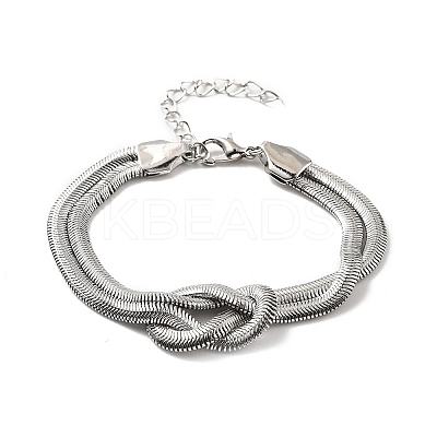 Iron Snake Chain Bracelets for Women BJEW-G744-01P-1-1
