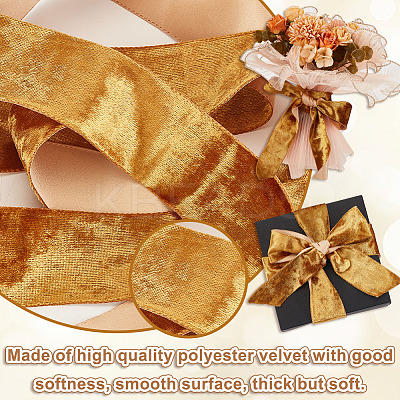10 Yards Single Face Velvet Ribbon OCOR-WH0085-33A-01-1