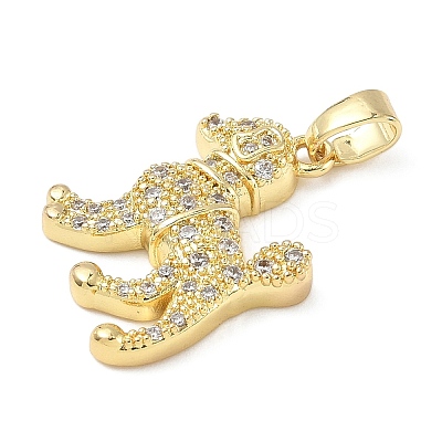 Brass Micro Pave Cubic Zirconia Pendants ZIRC-I356-01G-01-1