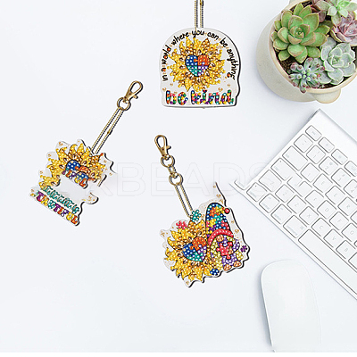 DIY Diamond Painting Pendant Decorations Kits THXG-PW0001-016-1