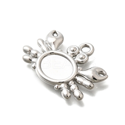 304 Stainless Steel Pendant Cabochon Settings STAS-E545-04F-P-1