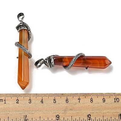 Natural Red Agate(Dyed & Heated) Pointed Big Pendants G-F766-07AS-01-1