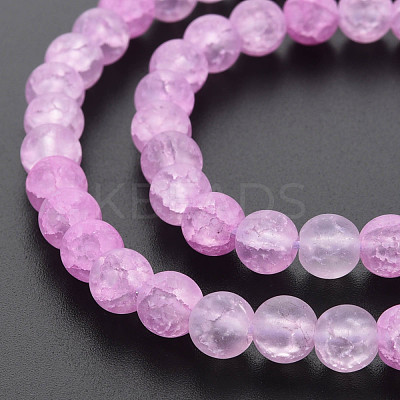 Crackle Glass Beads Strands GLAA-S192-D-007-1