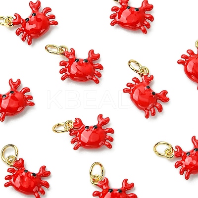 Brass Enamel Pendants X-KK-C143-54A-G-1