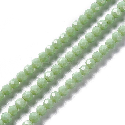 Faceted(32 Facets) Glass Beads Strands EGLA-J042-36B-10-1