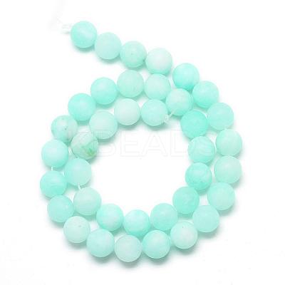 Natural White Jade Bead Strands G-R297-10mm-56-1