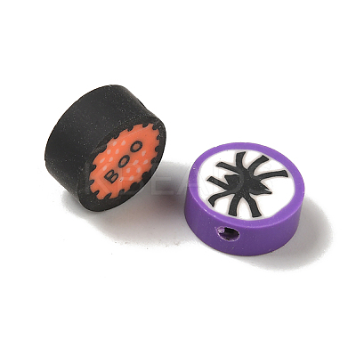 Halloween Theme Pattern Handmade Polymer Clay Beads CLAY-C001-13B-1