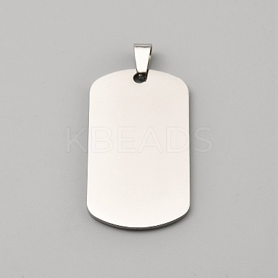 201 Stainless Steel Mirror Polished Finish Stamping Blank Tag Pendants STAS-WH0043-30P-1